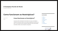 Desktop Screenshot of ofantasticomundodenicole.com.br